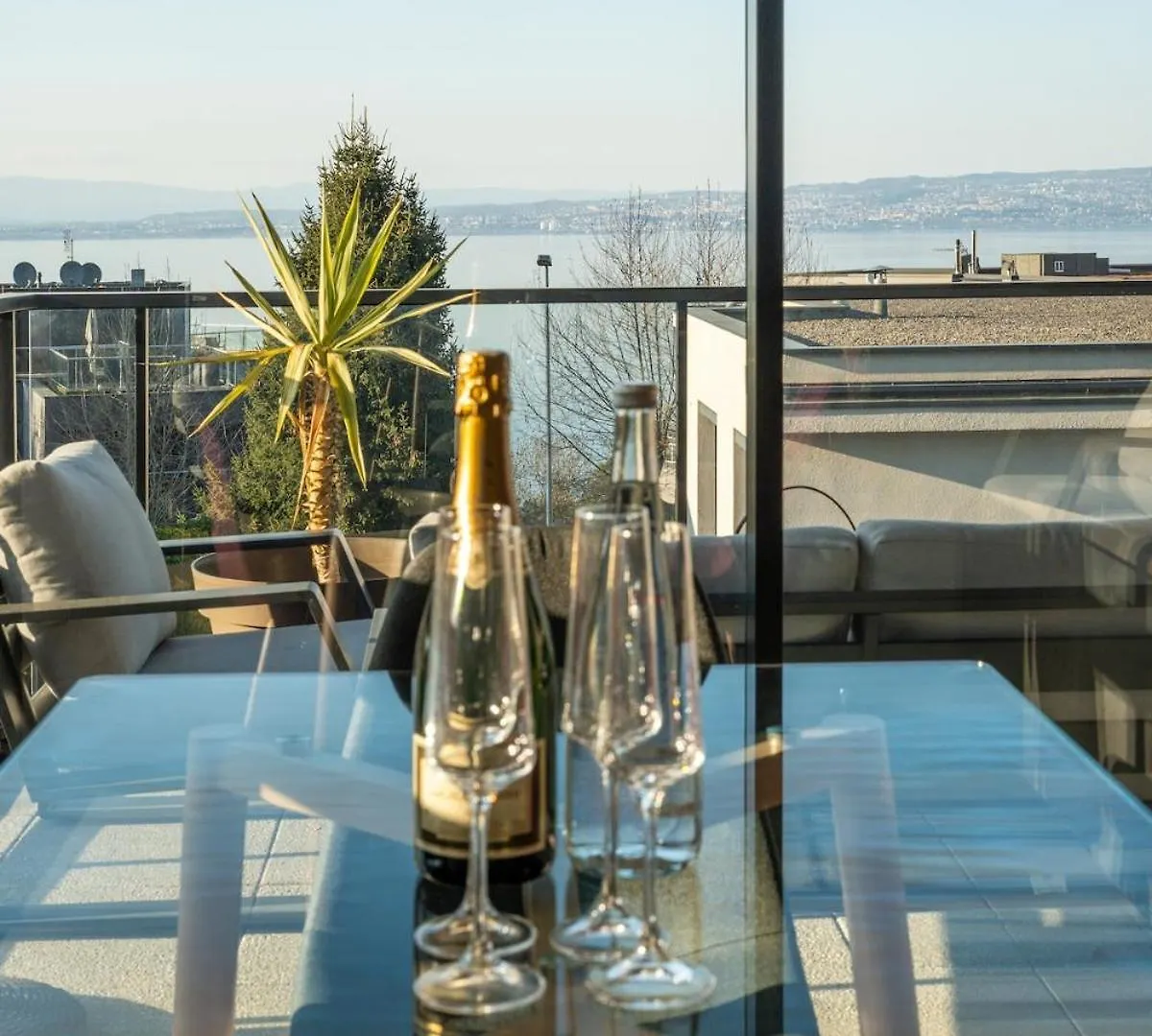 Bright Modern Apartment With Lake View In Evian Neuvecelle